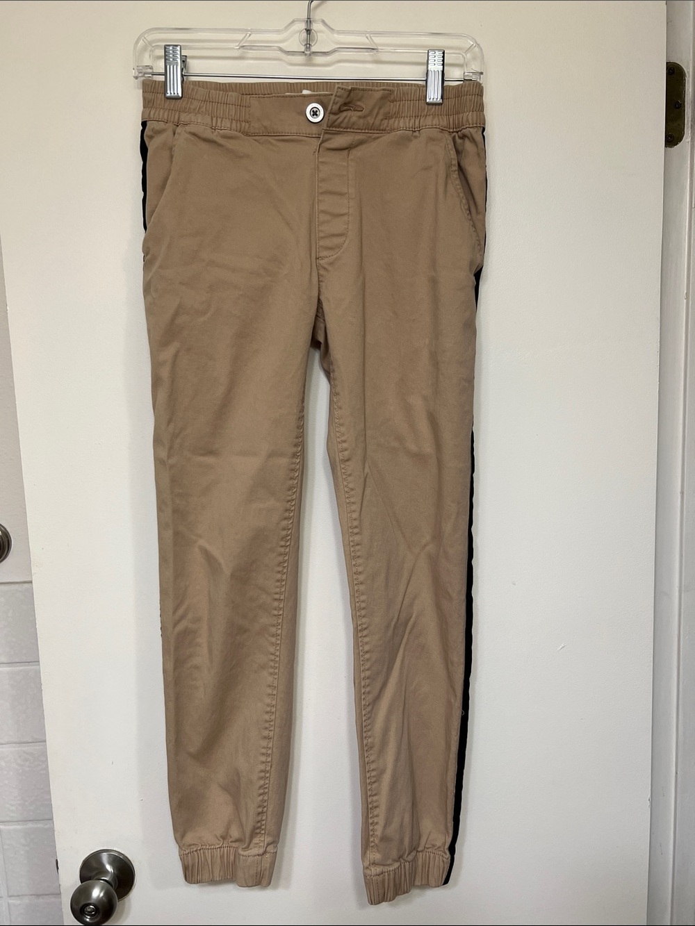 Women’s Cotton On Khaki Track Pants with Black Side Stripe